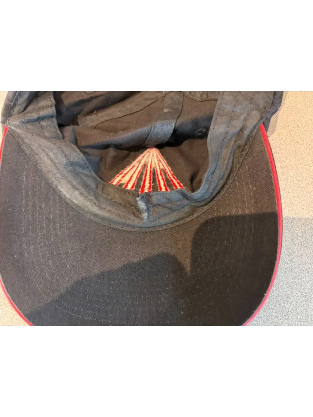 SARATOGA Horse Racing RACETRACK BUGLER BLACK & RED Baseball hat